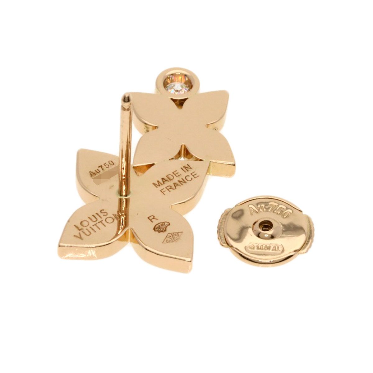 Louis Vuitton Star Blossom Double Diamond Right Ear Earrings 18K Pink Gold — view 3