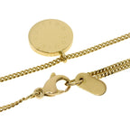 Louis Vuitton Logo Circle Plate Necklace 18K Yellow Gold — view 2