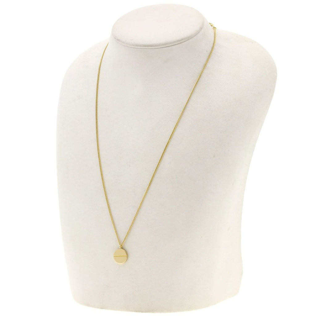 Louis Vuitton Logo Circle Plate Necklace 18K Yellow Gold — view 5