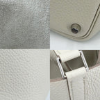 Hermes Handbag Picotin Lock PM Leather Ivory Silver — view 6