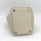 Hermes Handbag Picotin Lock PM Leather Ivory Silver — view 3