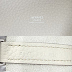 Hermes Handbag Picotin Lock PM Leather Ivory Silver — view 5
