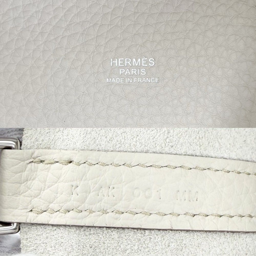 Hermes Handbag Picotin Lock PM Leather Ivory Silver — view 5
