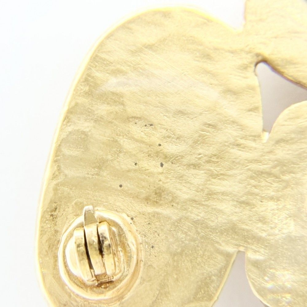 Chanel Brooch CC Logo Vintage Gold Plated Silver — view 7