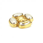 Chanel Brooch CC Logo Vintage Gold Plated Silver — view 3