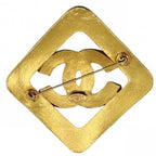 Chanel Brooch CC Logo Vintage Gold Plated — view 2