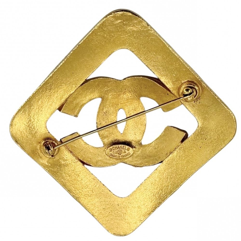 Chanel Brooch CC Logo Vintage Gold Plated — view 2