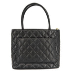 Chanel Handbag Quilted Medallion Tote Shoulder Caviar Leather — view 2
