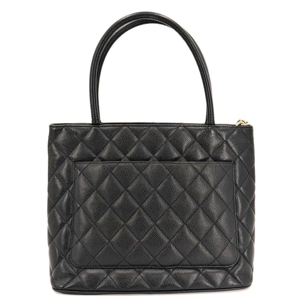 Chanel Handbag Quilted Medallion Tote Shoulder Caviar Leather — view 2