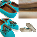 Louis Vuitton Tassel Sneakers Slip Ons Turquoise — view 8
