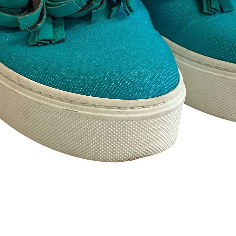 Louis Vuitton Tassel Sneakers Slip Ons Turquoise — view 5