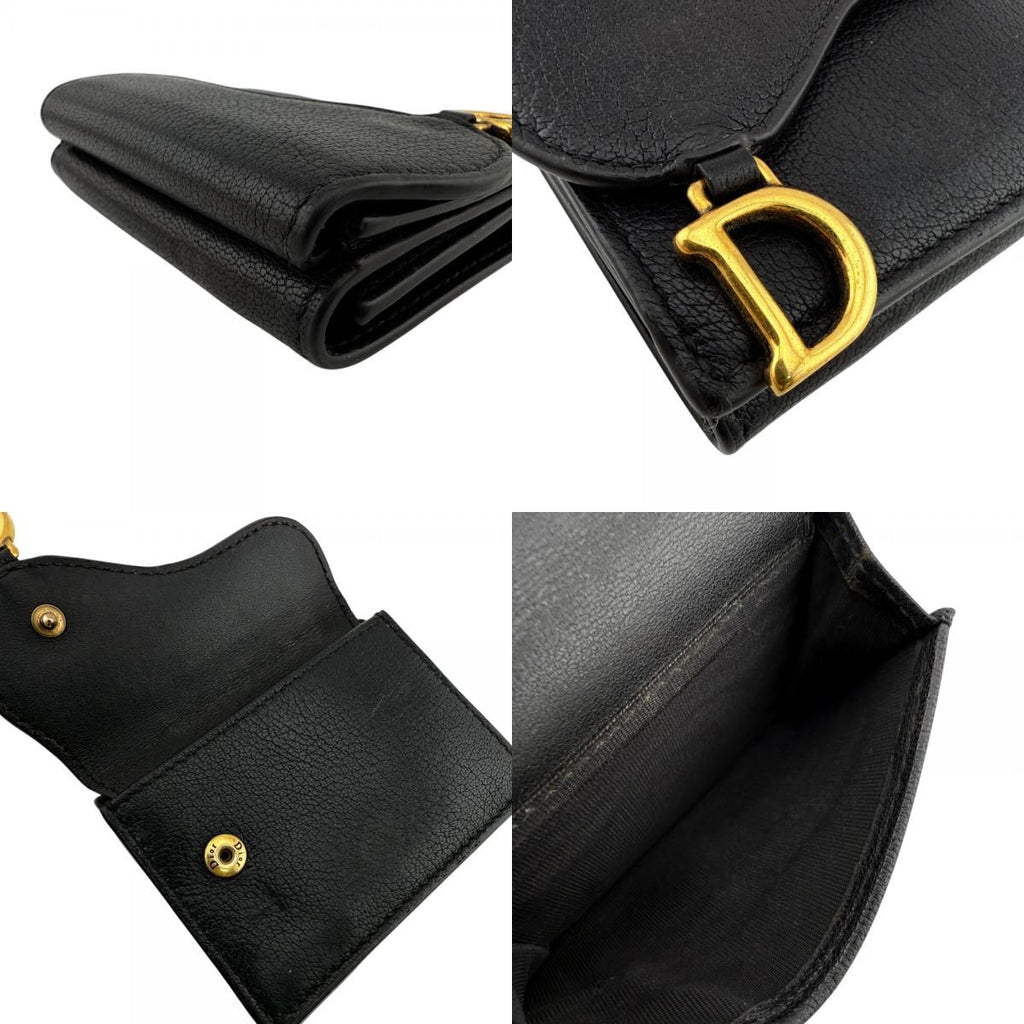 Dior Compact Wallet Saddle Trifold — view 7