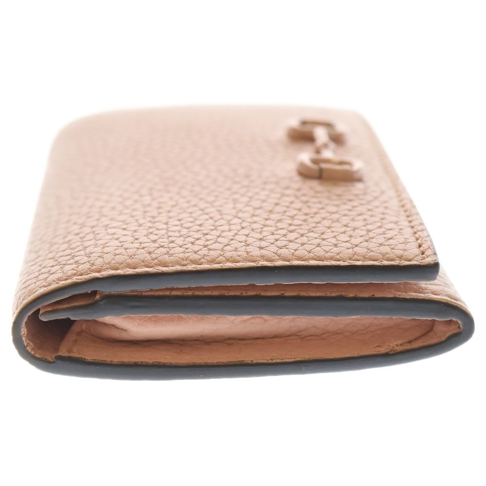 Gucci Horsebit Leather Compact Wallet Pink — view 4