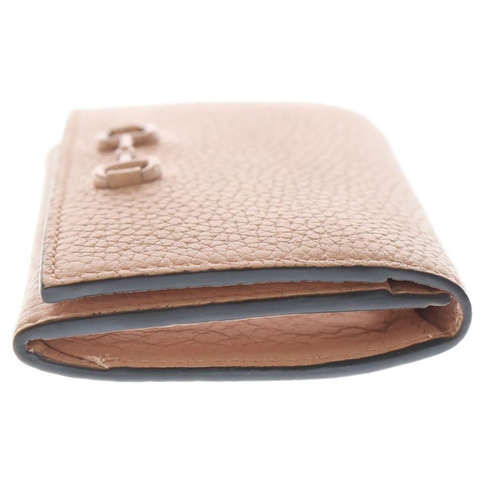 Gucci Horsebit Leather Compact Wallet Pink — view 3
