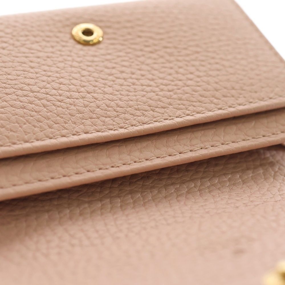 Gucci Horsebit Leather Compact Wallet Pink — view 6