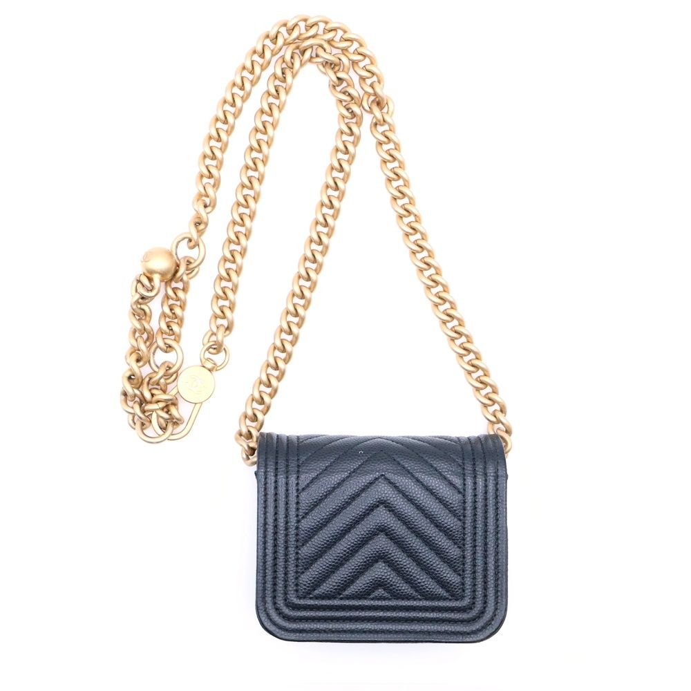 Chanel Belt Shoulder Bag Black — view 2