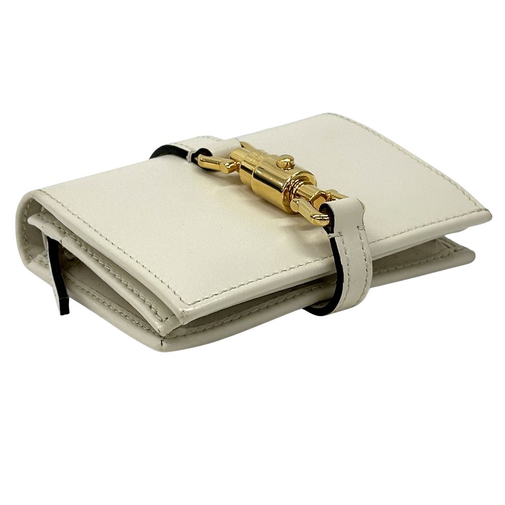 Gucci Wallet New Jackie Bifold Leather Ivory Gold — view 3