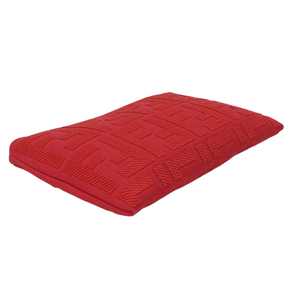 Fendi Pouch Clutch Zucca Canvas Jacquard Red Mini — view 3