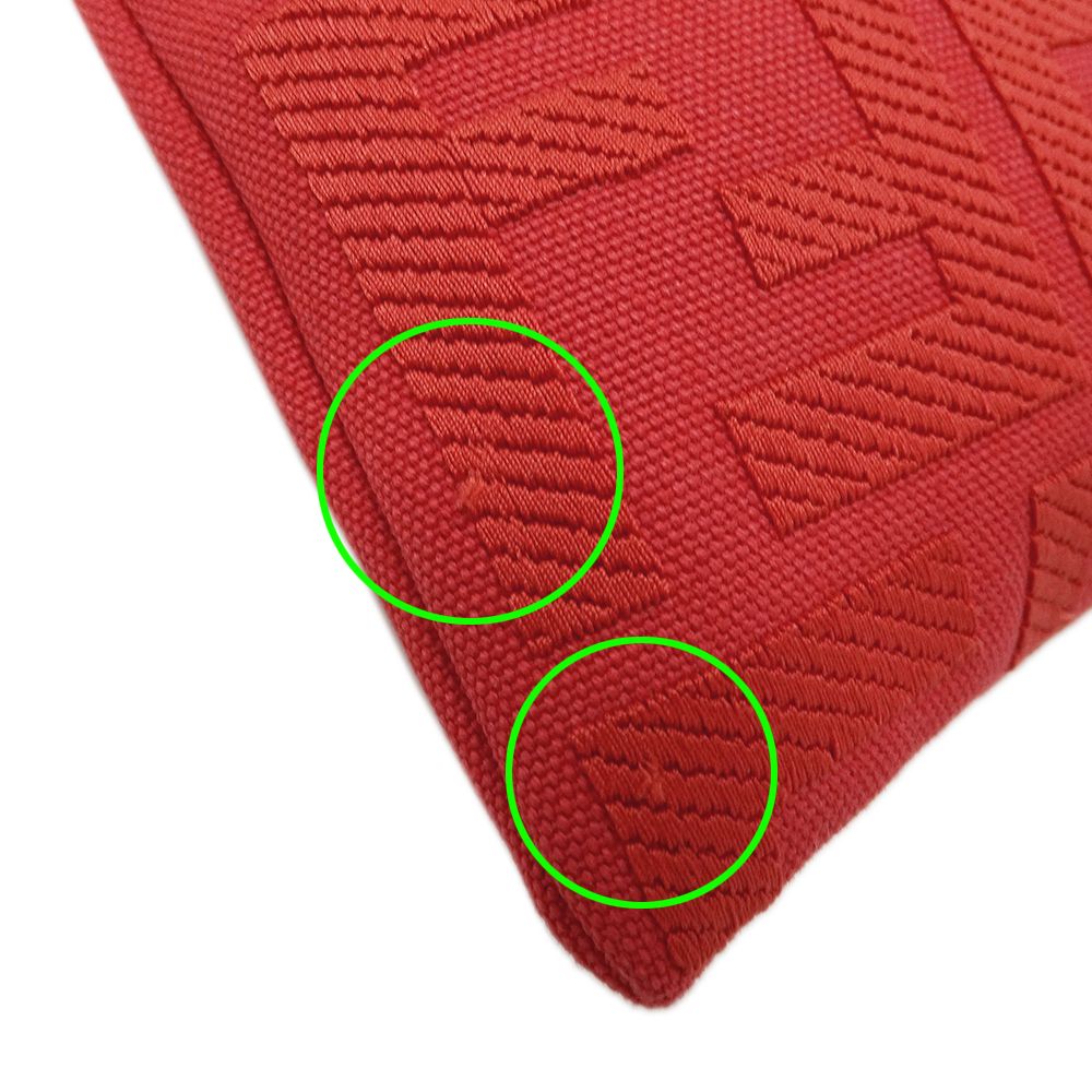 Fendi Pouch Clutch Zucca Canvas Jacquard Red Mini — view 9