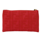 Fendi Pouch Clutch Zucca Canvas Jacquard Red Mini — view 2