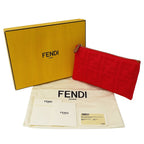 Fendi Pouch Clutch Zucca Canvas Jacquard Red Mini — view 6