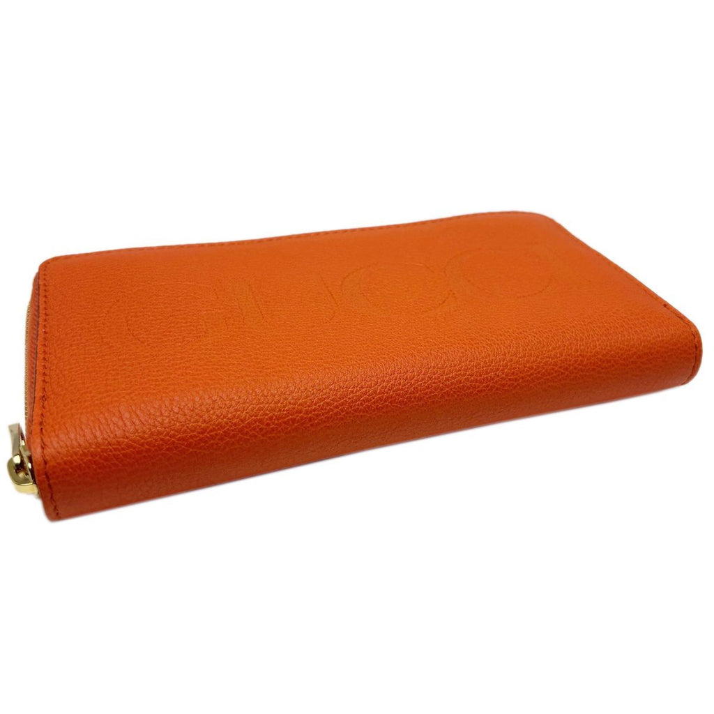 Gucci Wallet Zip Around Leather Logo Orange Gold — view 4
