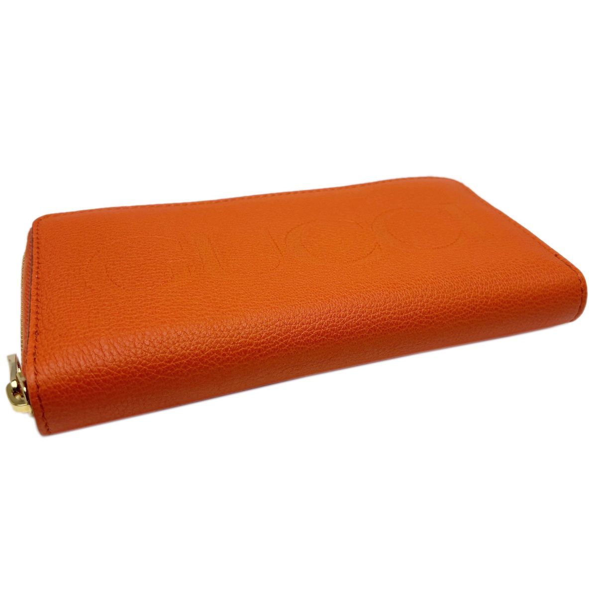 Gucci Wallet Zip Around Leather Logo Orange Gold — view 4