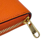 Gucci Wallet Zip Around Leather Logo Orange Gold — view 6