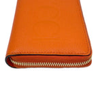 Gucci Wallet Zip Around Leather Logo Orange Gold — view 7