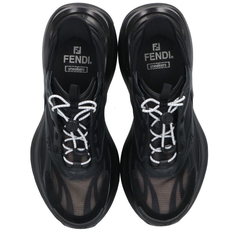 Fendi F-light Leather Mesh Running Sneakers 38 — view 4