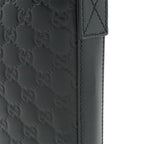 Gucci Guccissima Shoulder Bag Crossbody Leather Black Silver — view 8