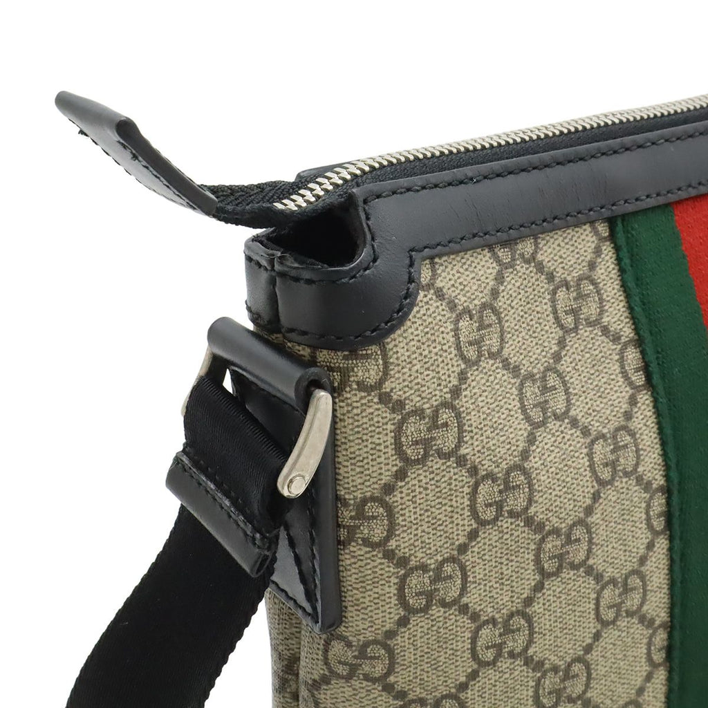 Gucci GG Supreme Sherry Line Web Flat Messenger Bag — view 4