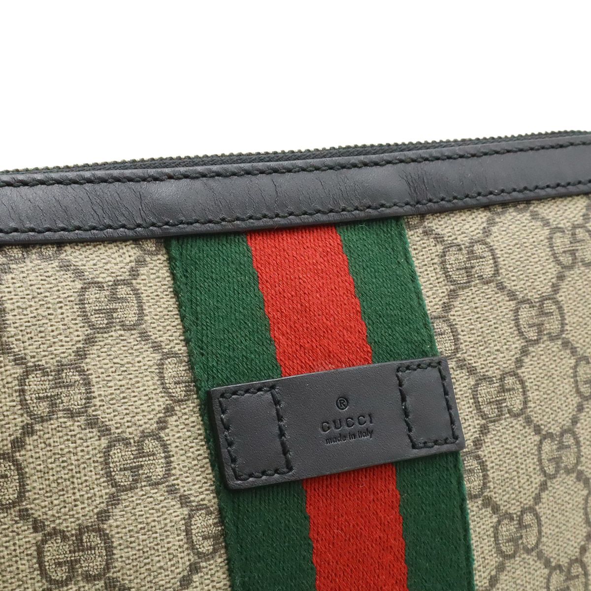 Gucci GG Supreme Sherry Line Web Flat Messenger Bag — view 8