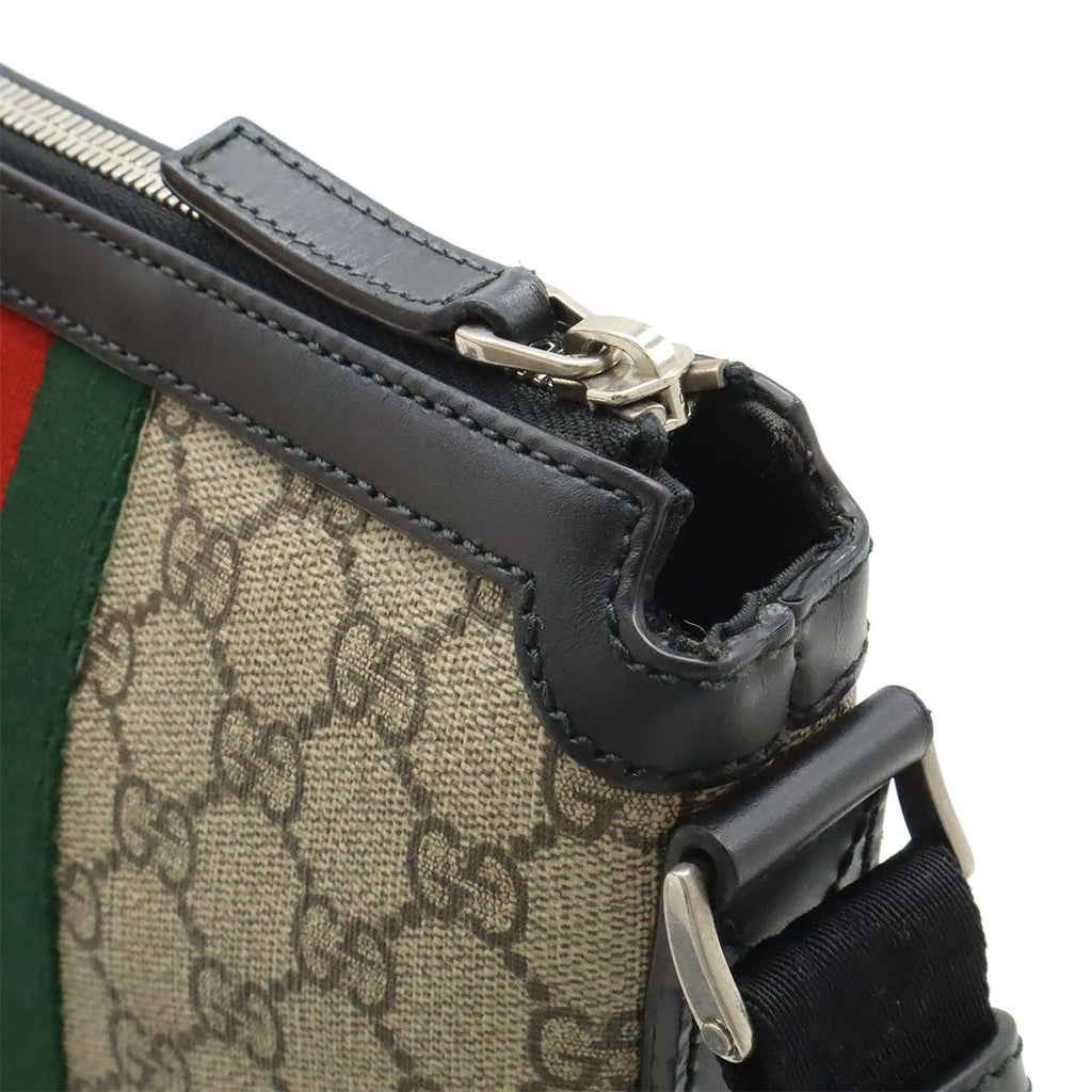 Gucci GG Supreme Sherry Line Web Flat Messenger Bag — view 6