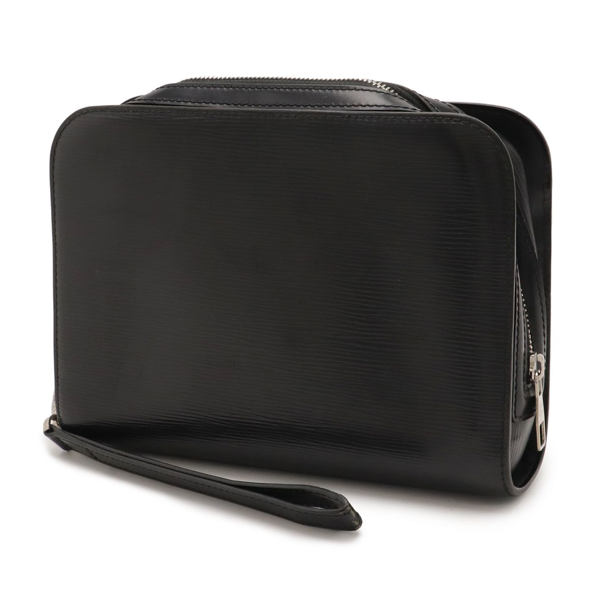 Louis Vuitton Epi Hoche Clutch Leather Noir Black Silver — view 2