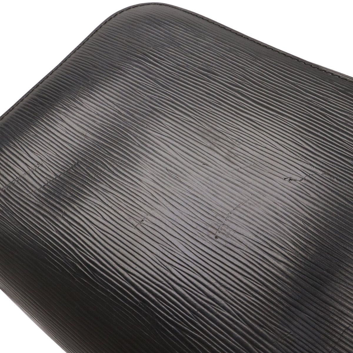 Louis Vuitton Epi Hoche Clutch Leather Noir Black Silver — view 4