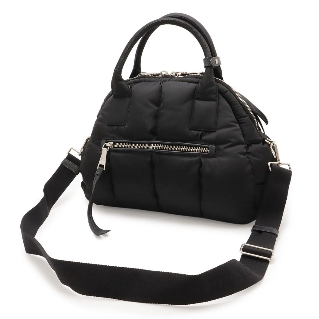 Prada Tessuto Bomba Tote 2-Way Shoulder Bag Nylon Leather Nero Black — view 2