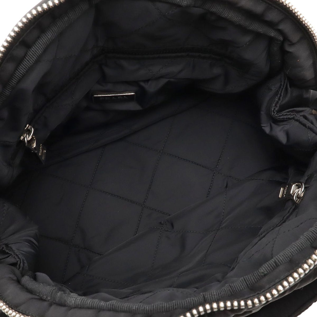 Prada Tessuto Bomba Tote 2-Way Shoulder Bag Nylon Leather Nero Black — view 7