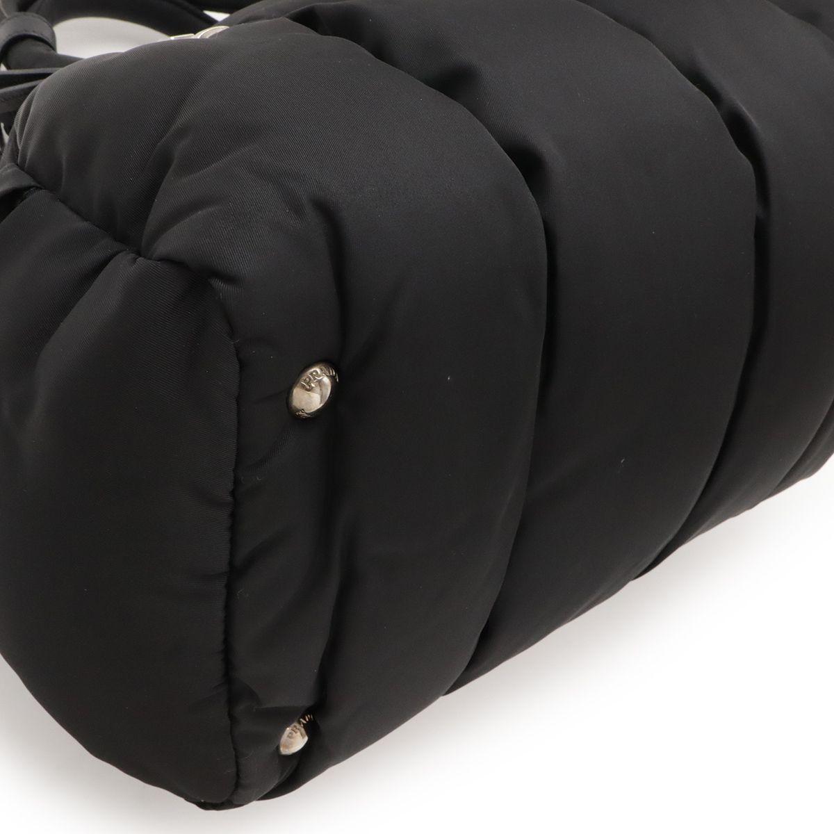 Prada Tessuto Bomba Tote 2-Way Shoulder Bag Nylon Leather Nero Black — view 3