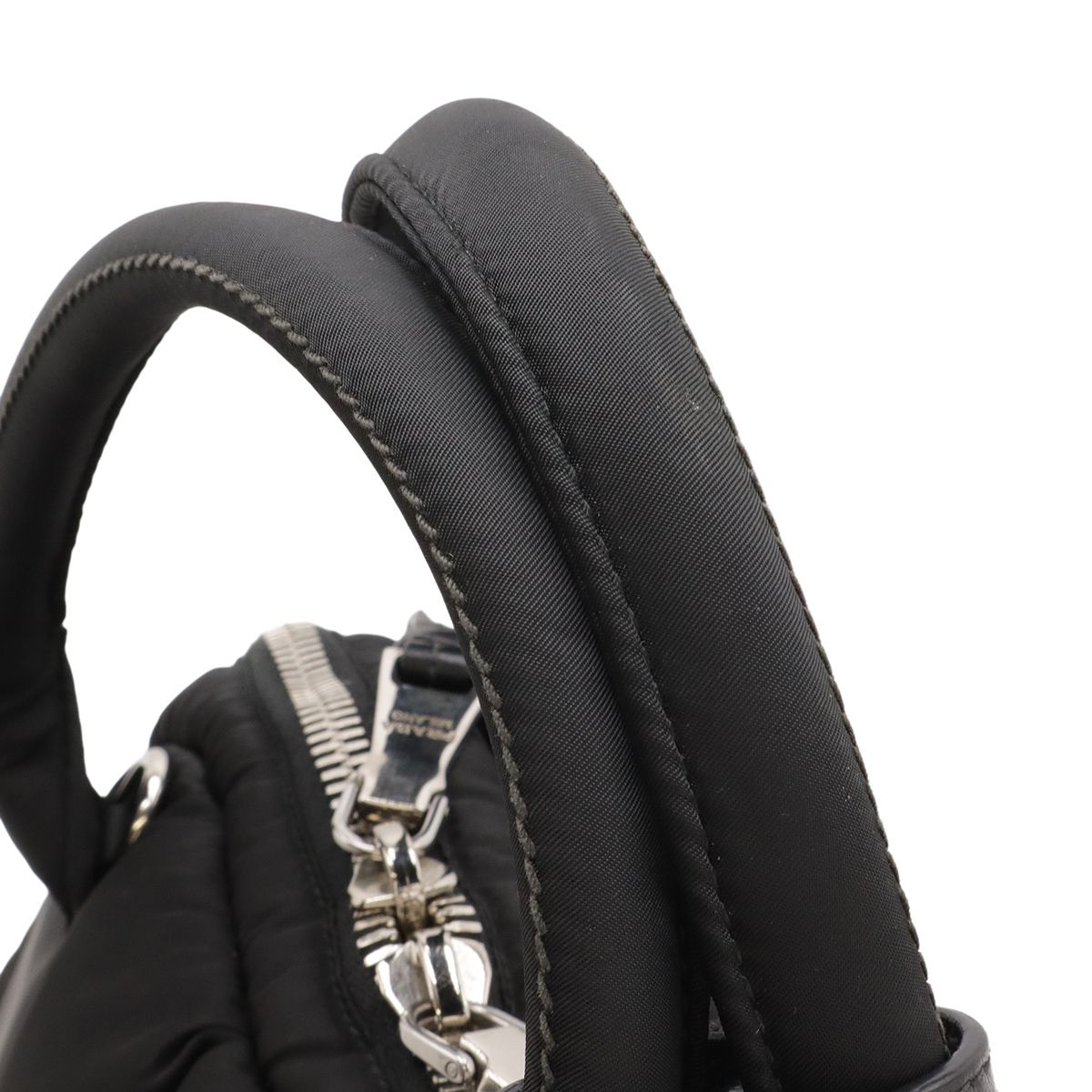 Prada Tessuto Bomba Tote 2-Way Shoulder Bag Nylon Leather Nero Black — view 5