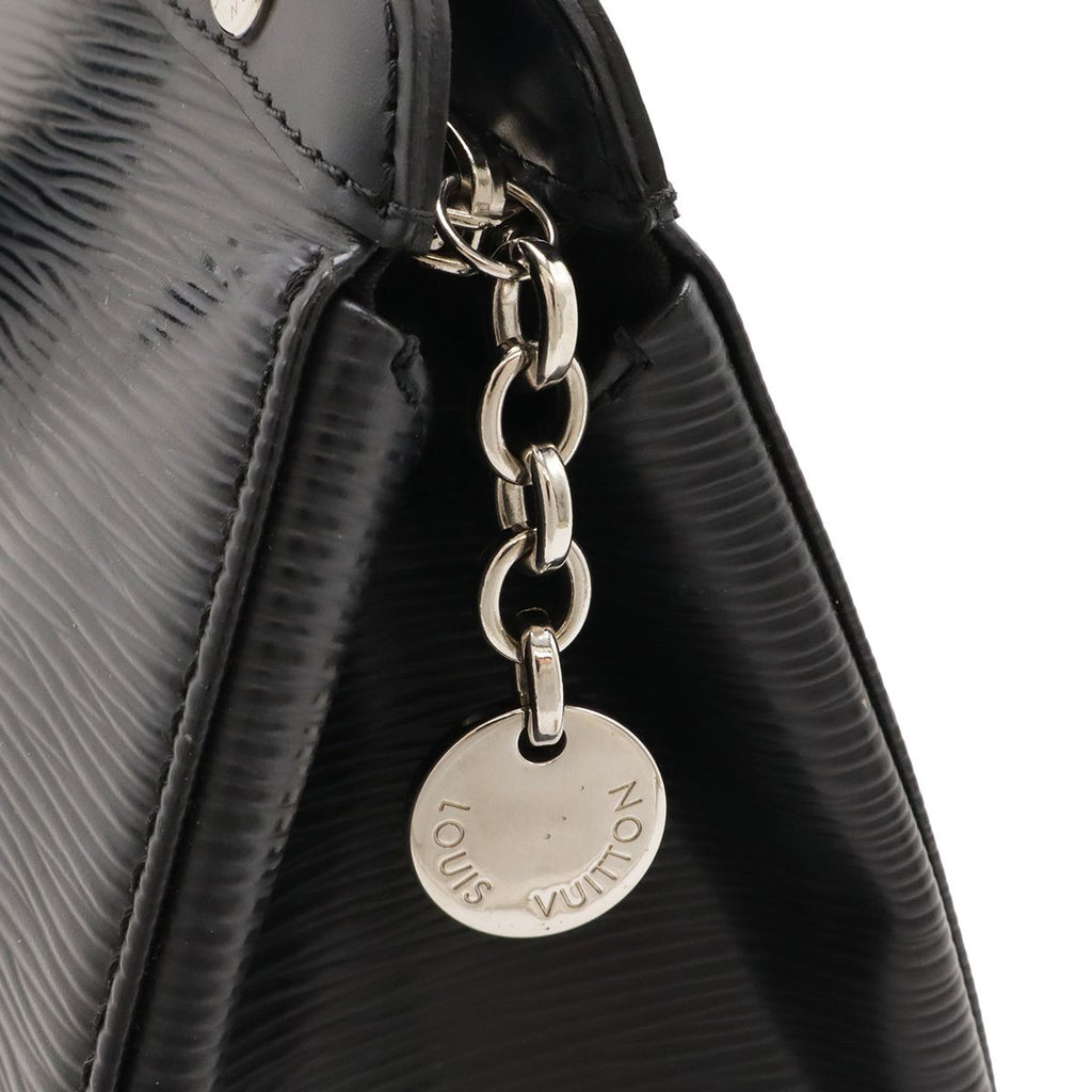Louis Vuitton Epi MM Handbag Noir Black Silver — view 4