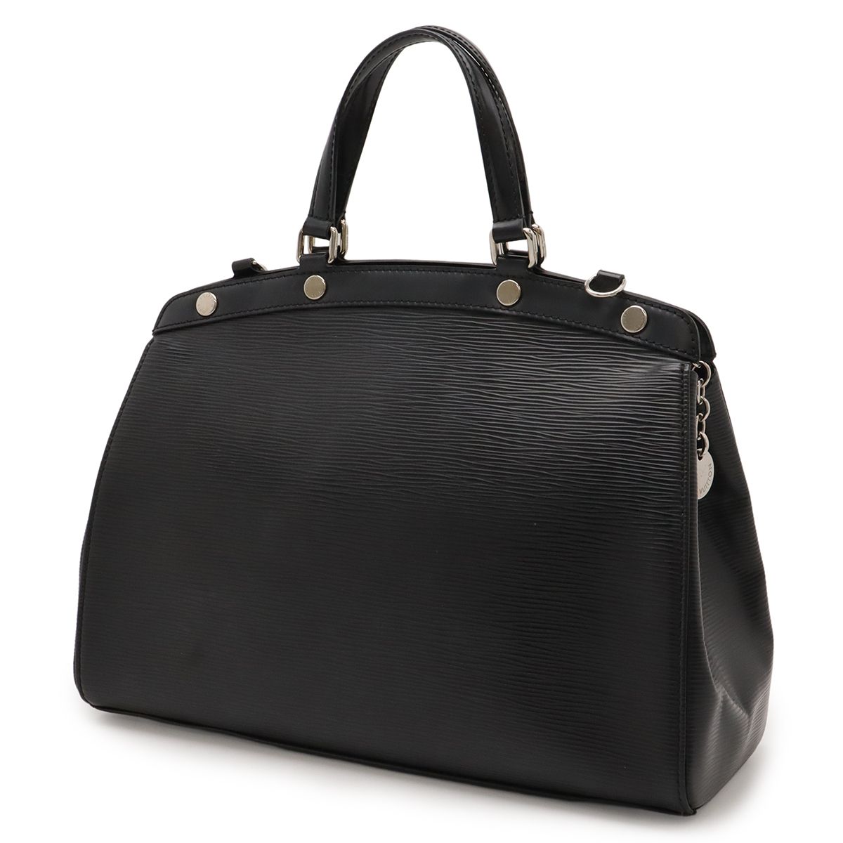 Louis Vuitton Epi MM Handbag Noir Black Silver — view 2