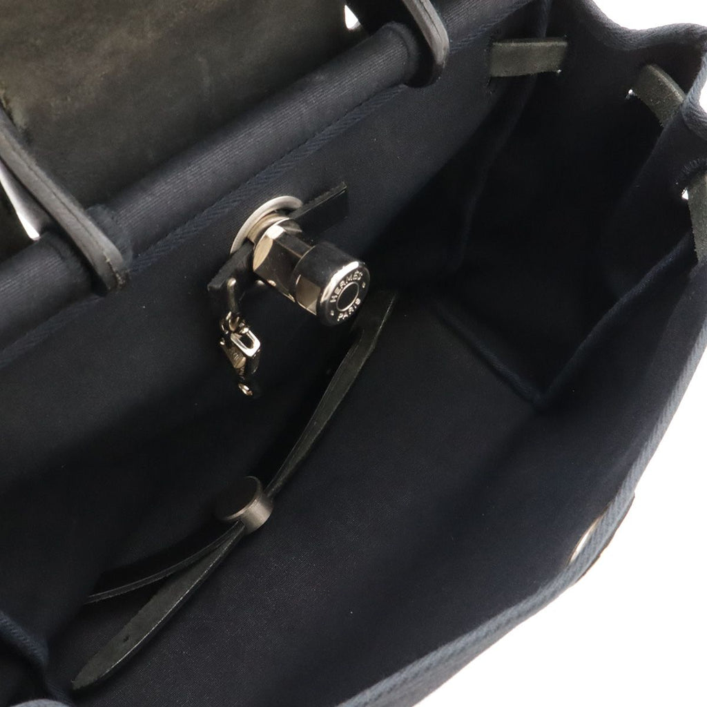Hermes Herbag a Dos PM Backpack 2-Way Handbag Toile — view 7
