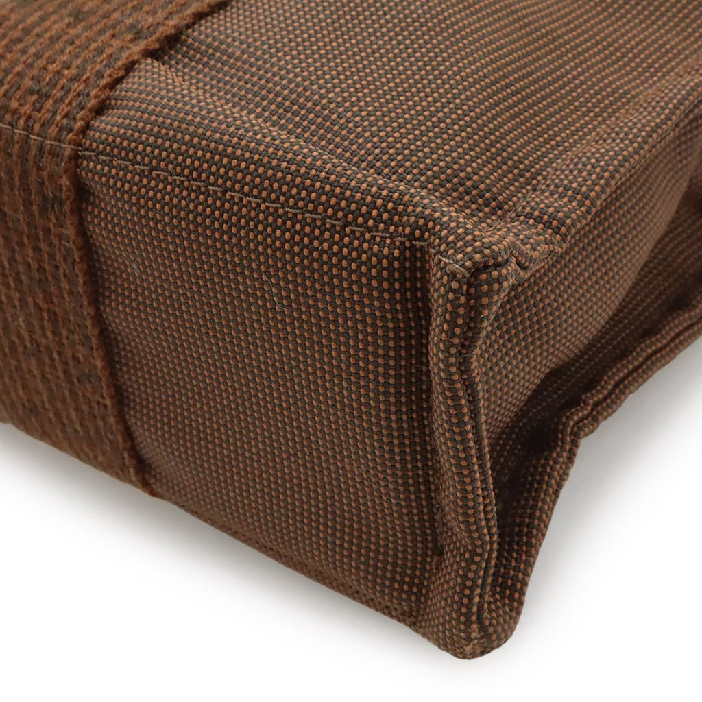 Hermes Her Line Tote PM Mini Canvas Brown Silver — view 3