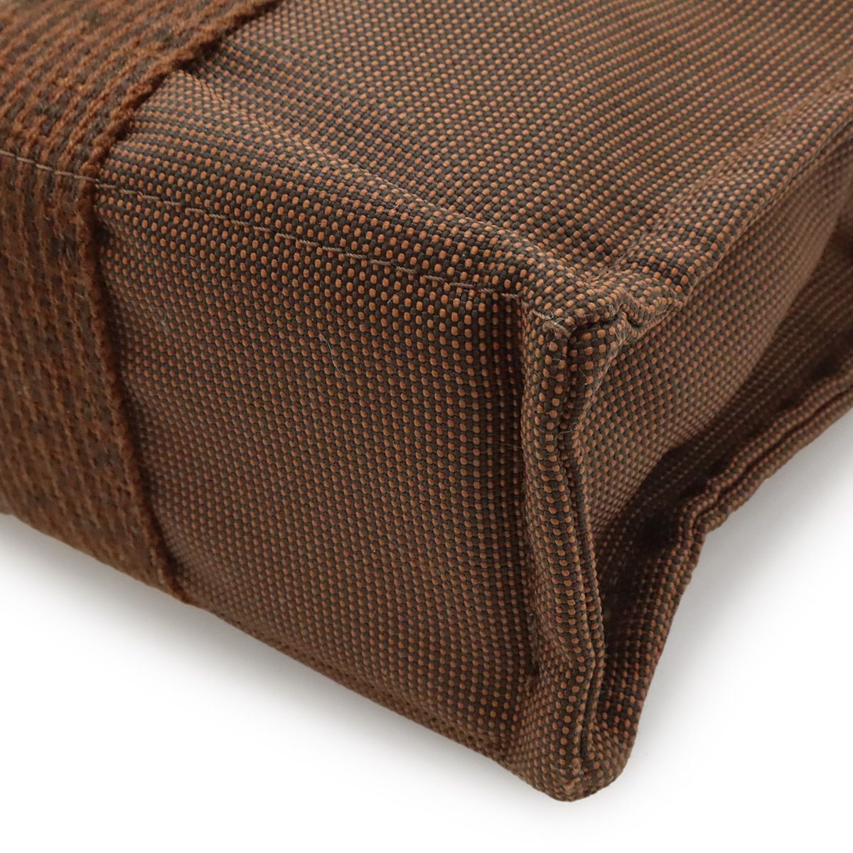 Hermes Her Line Tote PM Mini Canvas Brown Silver — view 3