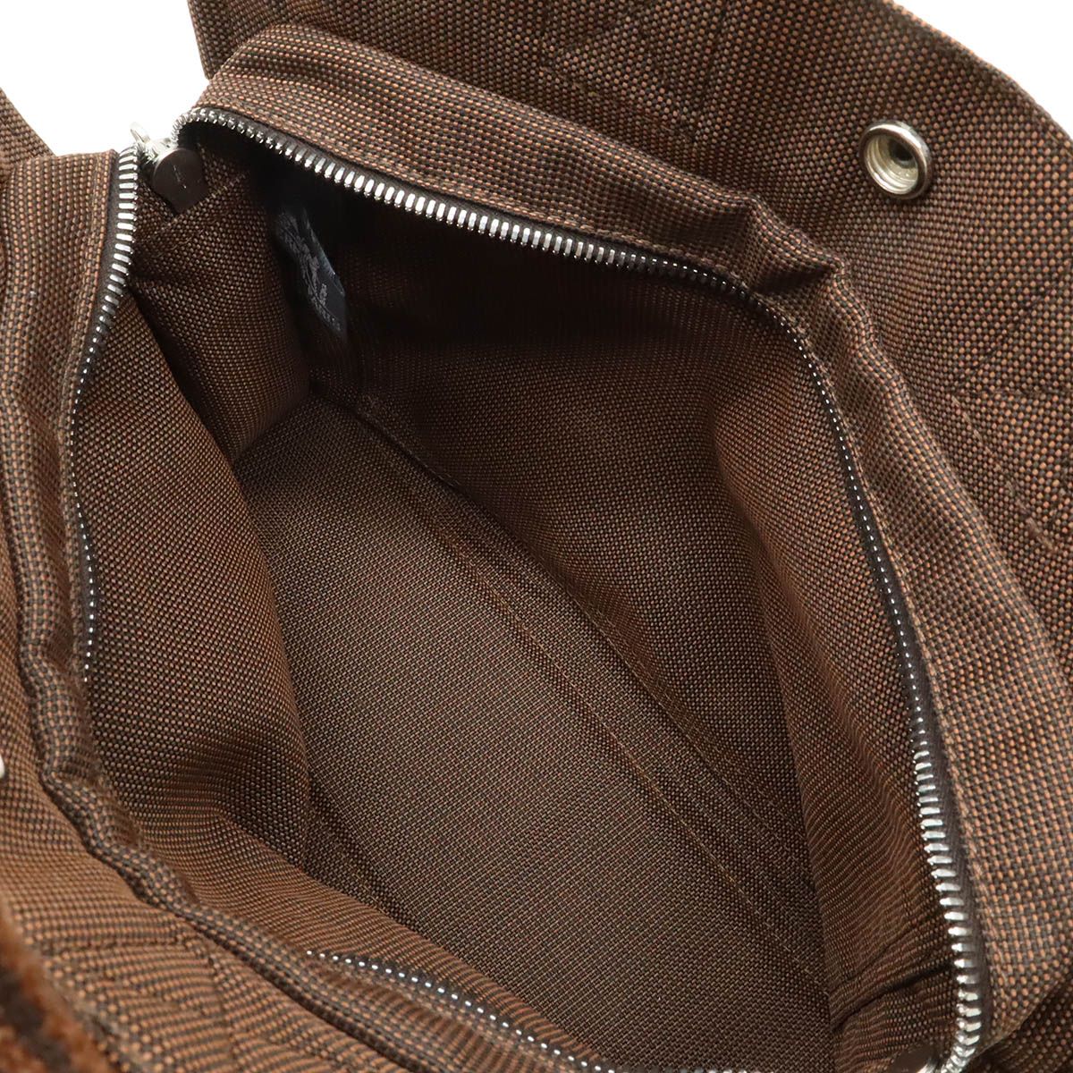 Hermes Her Line Tote PM Mini Canvas Brown Silver — view 7