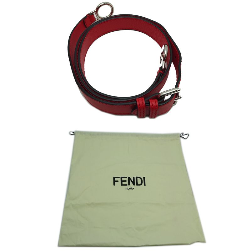 Fendi Handbag Leather Red — view 9