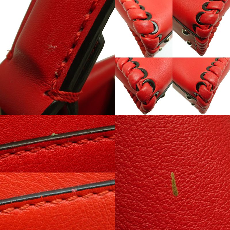 Fendi Handbag Leather Red — view 7