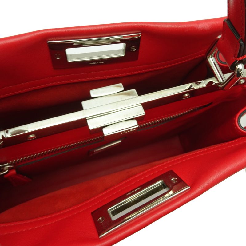 Fendi Handbag Leather Red — view 5