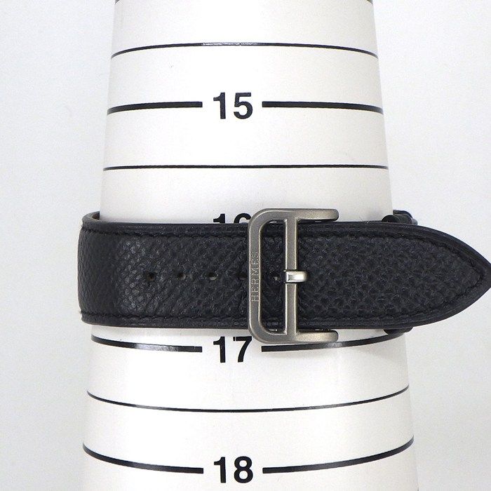 Hermes Watch Back Sketch Square Satin Polished Black Dial — view 9